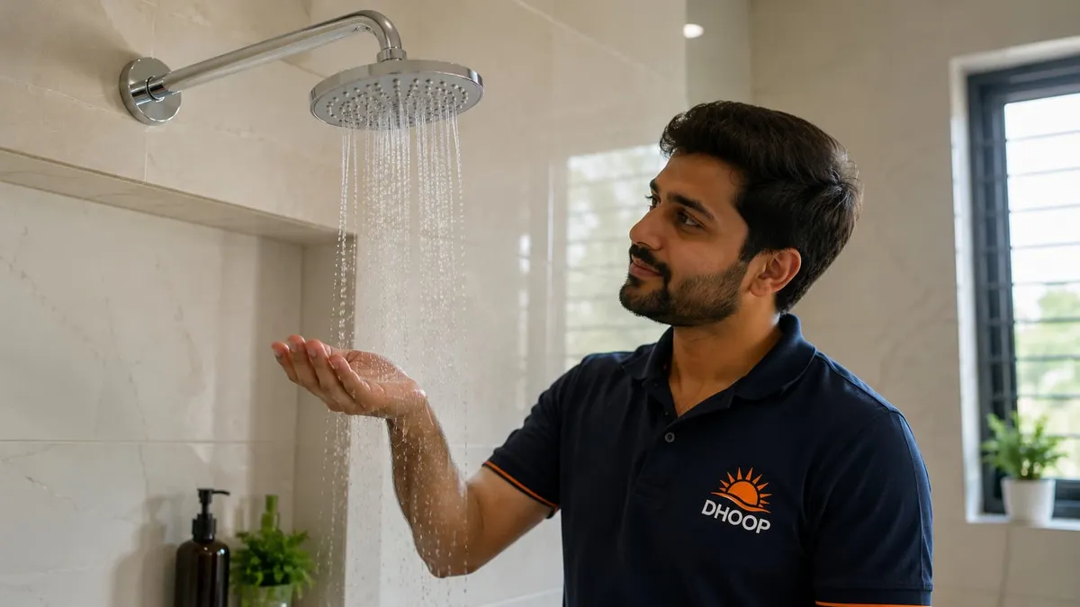 Low water pressure issue in a bathroom showerhead