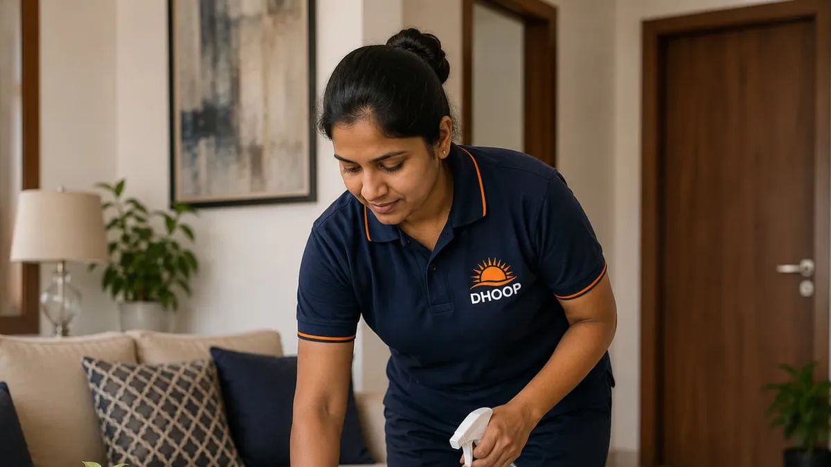 Verified maid at work in a Rudrapur household